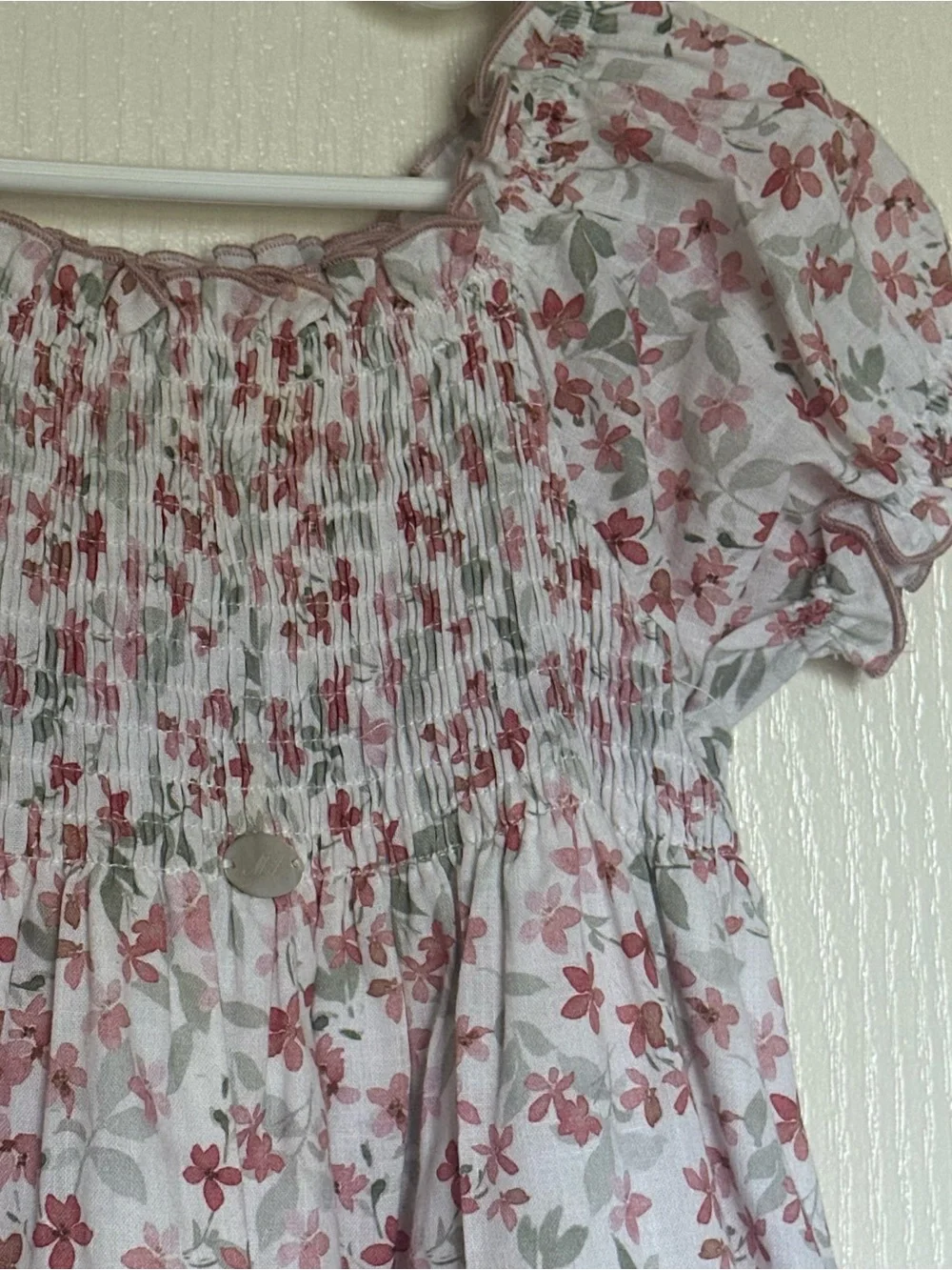 Martin Aranda Pink Floral Smocked Dress